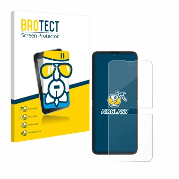 Parte frontale di una confezione del prodotto con il logo del marchio BROTECT. Accanto è raffigurato il dispositivo Blackview 