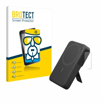 Parte frontale di una confezione del prodotto con il logo del marchio BROTECT. Accanto è raffigurato il dispositivo Anker MagG
