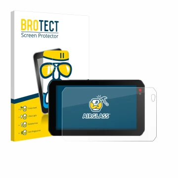 Parte frontale di una confezione del prodotto con il logo del marchio BROTECT. Accanto è raffigurato il dispositivo Chigee AIO