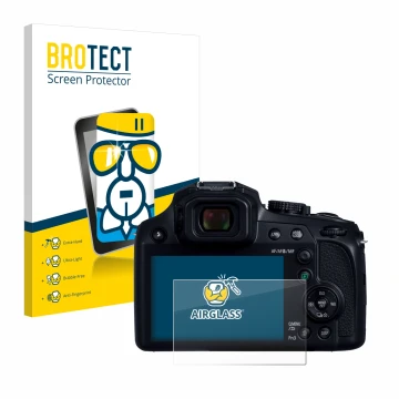 Parte frontale di una confezione del prodotto con il logo del marchio BROTECT. Accanto è raffigurato il dispositivo Panasonic 