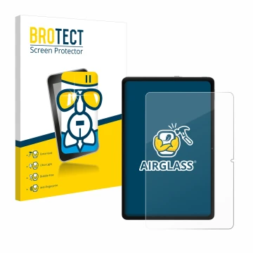 Parte frontale di una confezione del prodotto con il logo del marchio BROTECT. Accanto è raffigurato il dispositivo Xiaomi Red