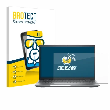 Parte frontale di una confezione del prodotto con il logo del marchio BROTECT. Accanto è raffigurato il dispositivo Dell Preci
