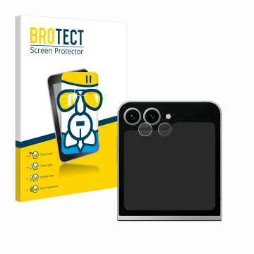 Parte frontale di una confezione del prodotto con il logo del marchio BROTECT. Accanto è raffigurato il dispositivo Samsung Ga
