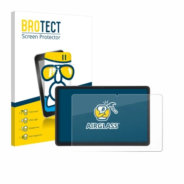 Parte frontale di una confezione del prodotto con il logo del marchio BROTECT. Accanto è raffigurato il dispositivo Acepad A17