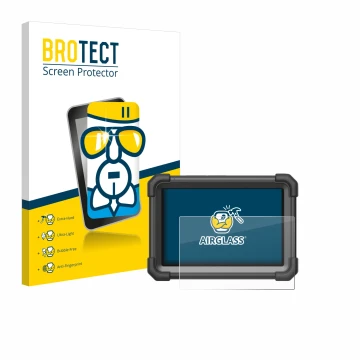 Parte frontale di una confezione del prodotto con il logo del marchio BROTECT. Accanto è raffigurato il dispositivo Launch X-4