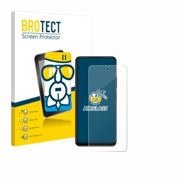 Parte frontale di una confezione del prodotto con il logo del marchio BROTECT. Accanto è raffigurato il dispositivo ZTE Blade 