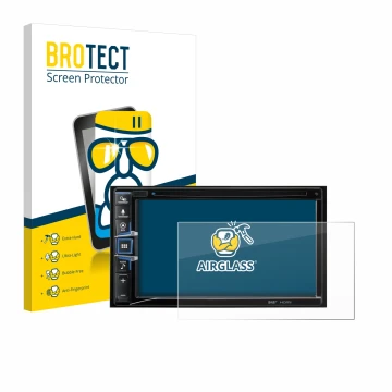 Parte frontale di una confezione del prodotto con il logo del marchio BROTECT. Accanto è raffigurato il dispositivo Alpine INE