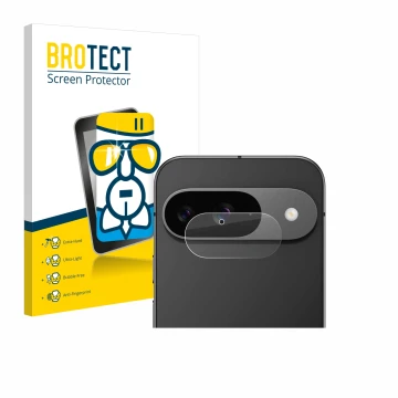 Parte frontale di una confezione del prodotto con il logo del marchio BROTECT. Accanto è raffigurato il dispositivo Google Pix