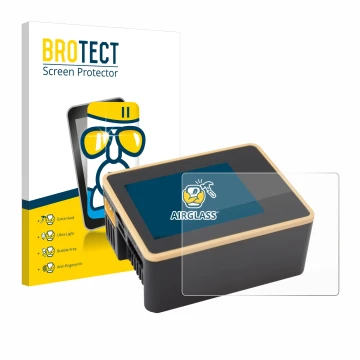 Parte frontale di una confezione del prodotto con il logo del marchio BROTECT. Accanto è raffigurato il dispositivo Junsi iCha