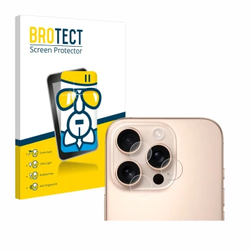 Parte frontale di una confezione del prodotto con il logo del marchio BROTECT. Accanto è raffigurato il dispositivo Apple iPho