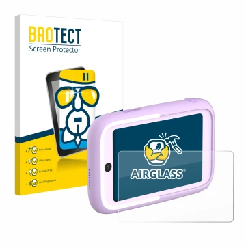 Parte frontale di una confezione del prodotto con il logo del marchio BROTECT. Accanto è raffigurato il dispositivo Myfirst Ca