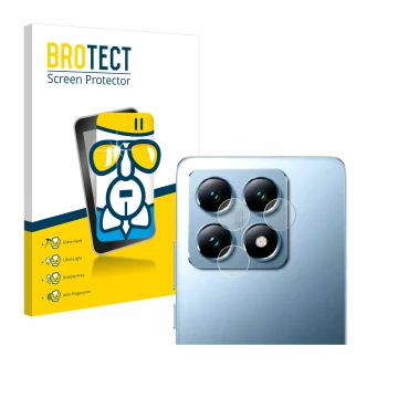 Parte frontale di una confezione del prodotto con il logo del marchio BROTECT. Accanto è raffigurato il dispositivo Xiaomi 14T