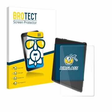 Parte frontale di una confezione del prodotto con il logo del marchio BROTECT. Accanto è raffigurato il dispositivo Yestel T15