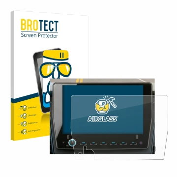 Parte frontale di una confezione del prodotto con il logo del marchio BROTECT. Accanto è raffigurato il dispositivo Xzent F-28