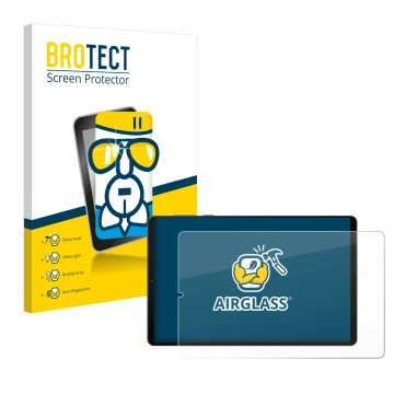 Parte frontale di una confezione del prodotto con il logo del marchio BROTECT. Accanto è raffigurato il dispositivo Lenovo Leg