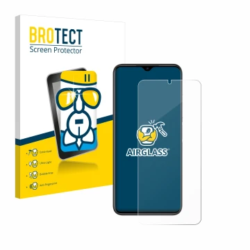 Parte frontale di una confezione del prodotto con il logo del marchio BROTECT. Accanto è raffigurato il dispositivo Doogee N50