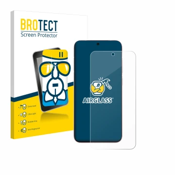 Parte frontale di una confezione del prodotto con il logo del marchio BROTECT. Accanto è raffigurato il dispositivo Vivo X200 