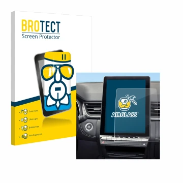 Parte frontale di una confezione del prodotto con il logo del marchio BROTECT. Accanto è raffigurato il dispositivo Renault Sy