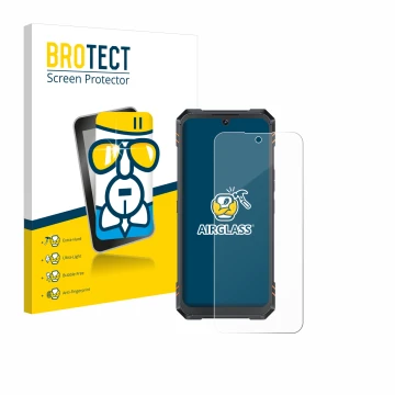 Parte frontale di una confezione del prodotto con il logo del marchio BROTECT. Accanto è raffigurato il dispositivo Cubot King