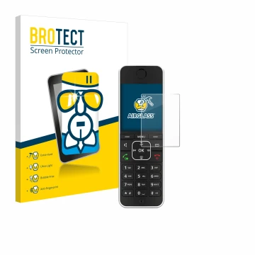 Parte frontale di una confezione del prodotto con il logo del marchio BROTECT. Accanto è raffigurato il dispositivo AVM Fritz!