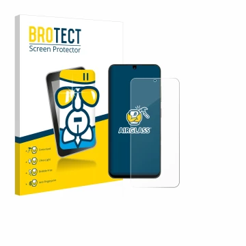 Parte frontale di una confezione del prodotto con il logo del marchio BROTECT. Accanto è raffigurato il dispositivo ZTE Blade 