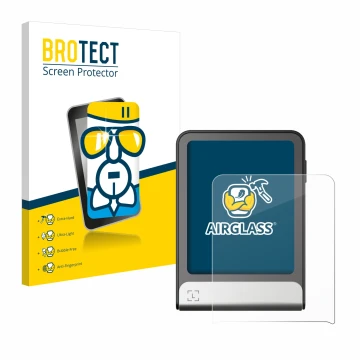 Parte frontale di una confezione del prodotto con il logo del marchio BROTECT. Accanto è raffigurato il dispositivo Ledger Fle