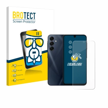 Parte frontale di una confezione del prodotto con il logo del marchio BROTECT. Accanto è raffigurato il dispositivo Samsung Ga