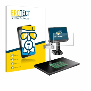 Parte frontale di una confezione del prodotto con il logo del marchio BROTECT. Accanto è raffigurato il dispositivo Tomlov TM4