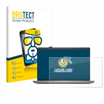 Parte frontale di una confezione del prodotto con il logo del marchio BROTECT. Accanto è raffigurato il dispositivo Dell Preci