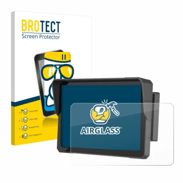 Parte frontale di una confezione del prodotto con il logo del marchio BROTECT. Accanto è raffigurato il dispositivo Carpuride 