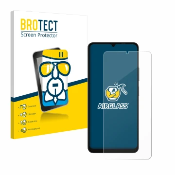 Parte frontale di una confezione del prodotto con il logo del marchio BROTECT. Accanto è raffigurato il dispositivo Ulefone No