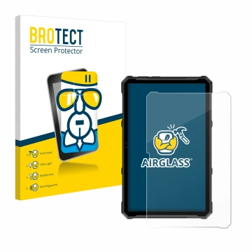 Parte frontale di una confezione del prodotto con il logo del marchio BROTECT. Accanto è raffigurato il dispositivo Ulefone Ar