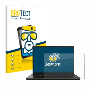 Parte frontale di una confezione del prodotto con il logo del marchio BROTECT. Accanto è raffigurato il dispositivo Razer Blad