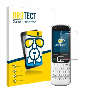 Parte frontale di una confezione del prodotto con il logo del marchio BROTECT. Accanto è raffigurato il dispositivo Unify Open