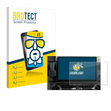 Parte frontale di una confezione del prodotto con il logo del marchio BROTECT. Accanto è raffigurato il dispositivo Dacia Dust