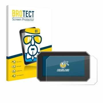 Parte frontale di una confezione del prodotto con il logo del marchio BROTECT. Accanto è raffigurato il dispositivo Suzuki V-S