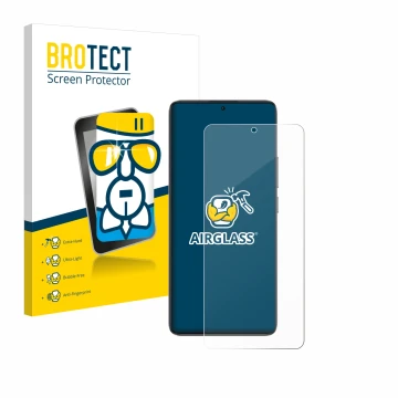 Parte frontale di una confezione del prodotto con il logo del marchio BROTECT. Accanto è raffigurato il dispositivo Xiaomi Poc