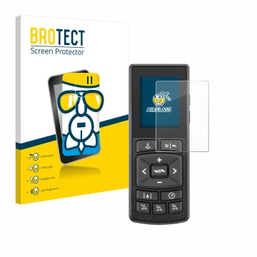 Parte frontale di una confezione del prodotto con il logo del marchio BROTECT. Accanto è raffigurato il dispositivo Minn Kota 