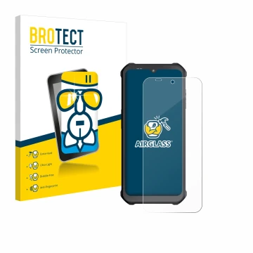 Parte frontale di una confezione del prodotto con il logo del marchio BROTECT. Accanto è raffigurato il dispositivo Sonim XP40