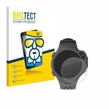 Parte frontale di una confezione del prodotto con il logo del marchio BROTECT. Accanto è raffigurato il dispositivo myFirst Fo