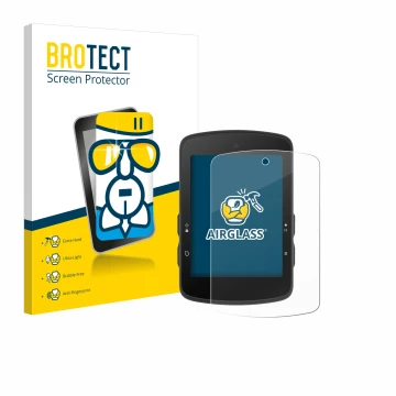 Parte frontale di una confezione del prodotto con il logo del marchio BROTECT. Accanto è raffigurato il dispositivo Bryton Rid