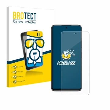 Parte frontale di una confezione del prodotto con il logo del marchio BROTECT. Accanto è raffigurato il dispositivo Nubia Focu