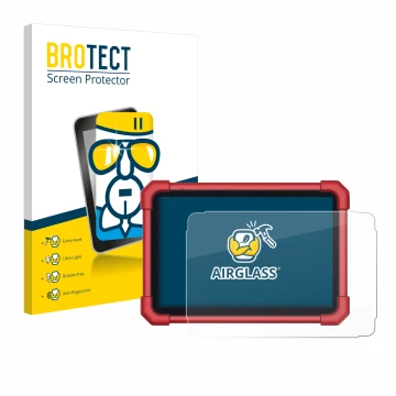 Parte frontale di una confezione del prodotto con il logo del marchio BROTECT. Accanto è raffigurato il dispositivo Launch X-4