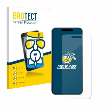 Parte frontale di una confezione del prodotto con il logo del marchio BROTECT. Accanto è raffigurato il dispositivo Oukitel P1