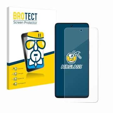 Parte frontale di una confezione del prodotto con il logo del marchio BROTECT. Accanto è raffigurato il dispositivo Xiaomi Poc