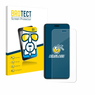 Parte frontale di una confezione del prodotto con il logo del marchio BROTECT. Accanto è raffigurato il dispositivo Honor Magi