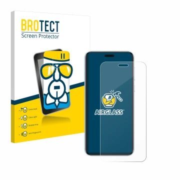 Parte frontale di una confezione del prodotto con il logo del marchio BROTECT. Accanto è raffigurato il dispositivo Honor Magi