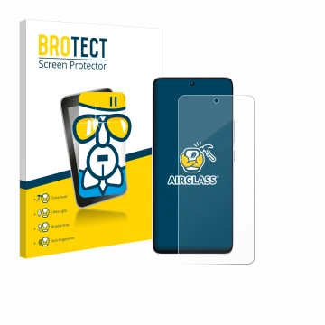 Parte frontale di una confezione del prodotto con il logo del marchio BROTECT. Accanto è raffigurato il dispositivo Xiaomi Poc