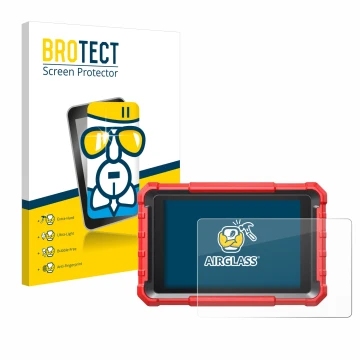 Parte frontale di una confezione del prodotto con il logo del marchio BROTECT. Accanto è raffigurato il dispositivo Launch X-4