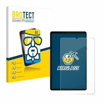 Parte frontale di una confezione del prodotto con il logo del marchio BROTECT. Accanto è raffigurato il dispositivo Lenovo Leg